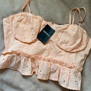 Forever21 pink blouse/crop top